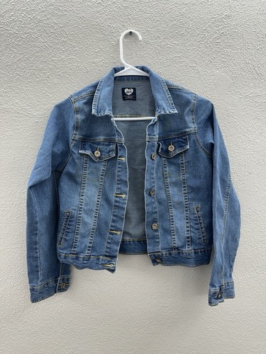 DKIN Childrens Jean Jacket Size Large 14/16 Blue Denim Jacket - Picture 2 of 13