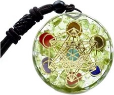 Orgonite Metatron CubePendant Necklace,Emf Protection Amulet Necklace