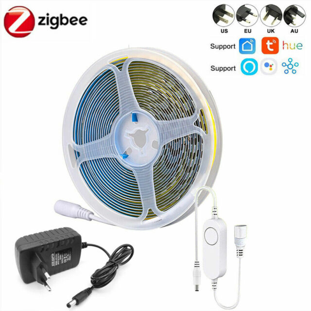 Tuya Smart Zigbee High Density COB LED Strip Soft Flexible COB Tape Light 1-5m