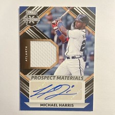 2022 Elite Extra Edition Prospect Materials Signature Michael Harris Braves 