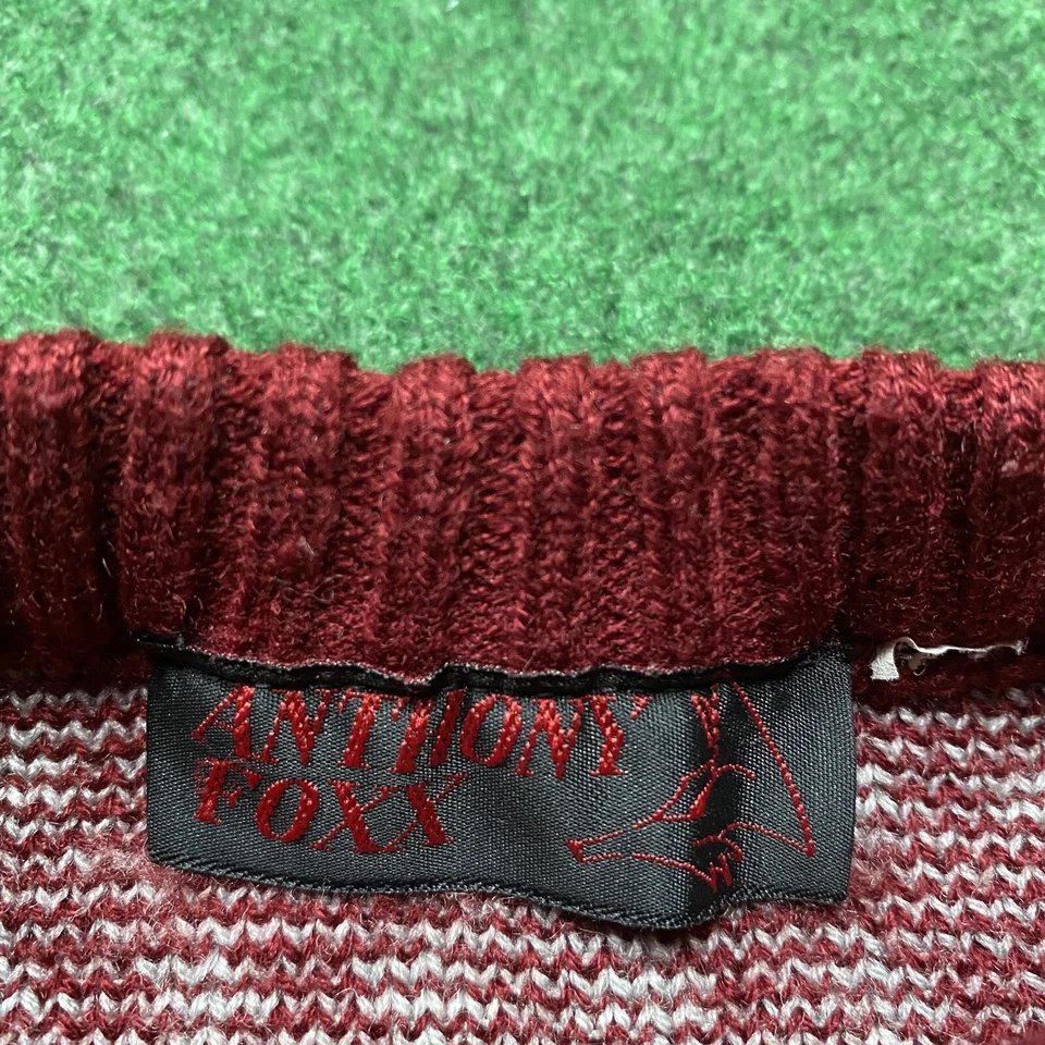 Suéter Tejido Reno De Colección Para Hombre Grande Beige Años 70 Sudadera Estampado Animal Foto 4 de 4