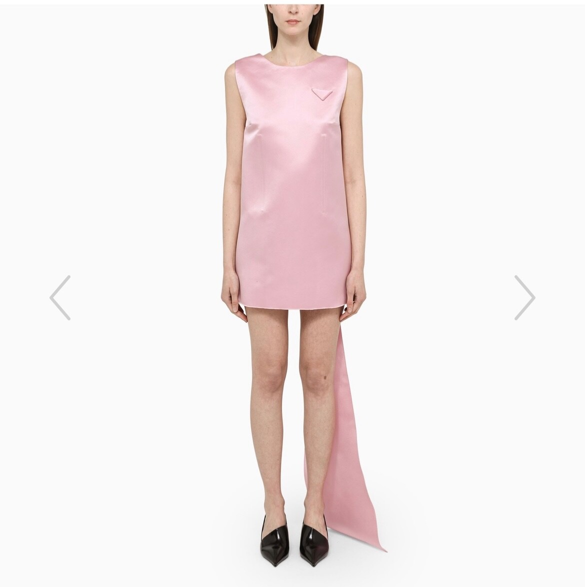 【関税&送料込】Prada Pink Satin Dress Double satin silk minidress in pink - Prada | Mytheresa