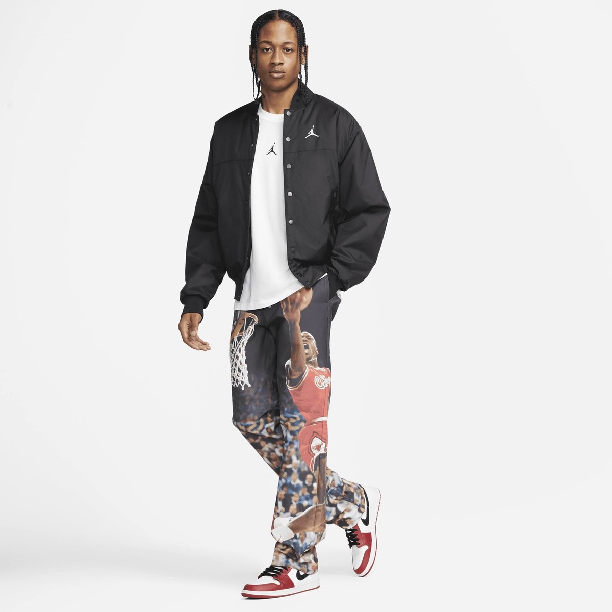 NIKE JORDAN フライトヘリテージパンツ 34 Nike Jordan Flight Heritage Men's Pants - Black, Size 34