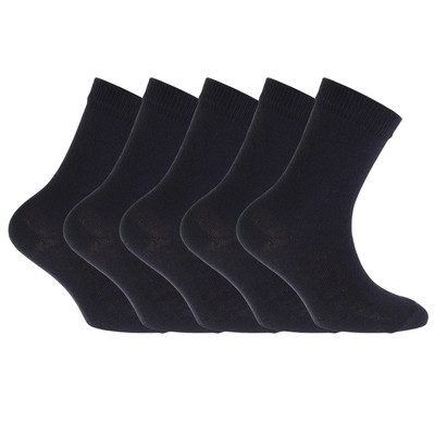 FLOSO Kinder Schul Socken Unifarben (5 Paar) (K339)
