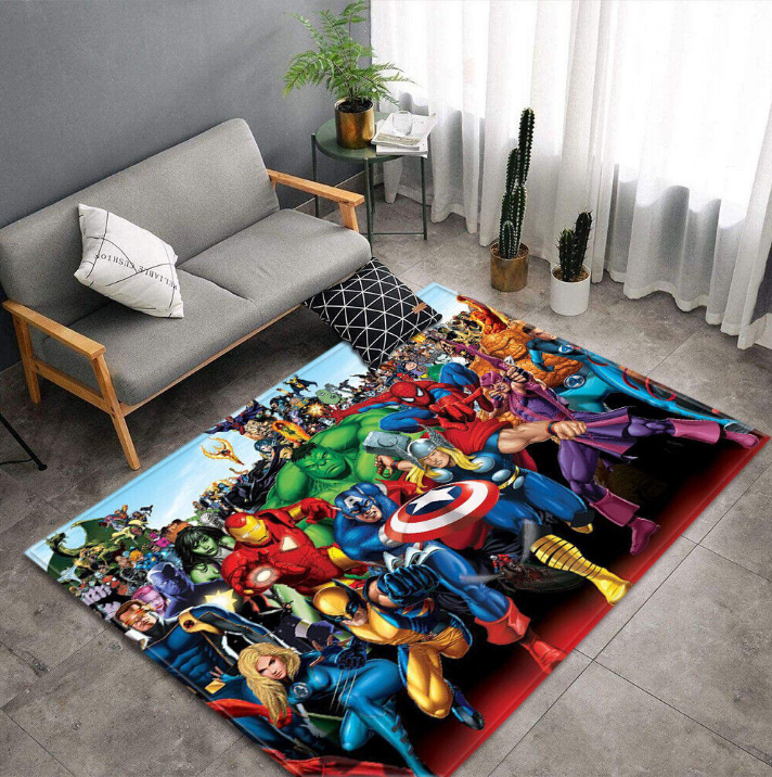 New Carpet Boys 3D Marvel Superheroes AntiSlip Rug Bedroom Doormat