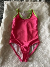 Op 1-Piece Girls 4/5 Swim Suit Pink/green