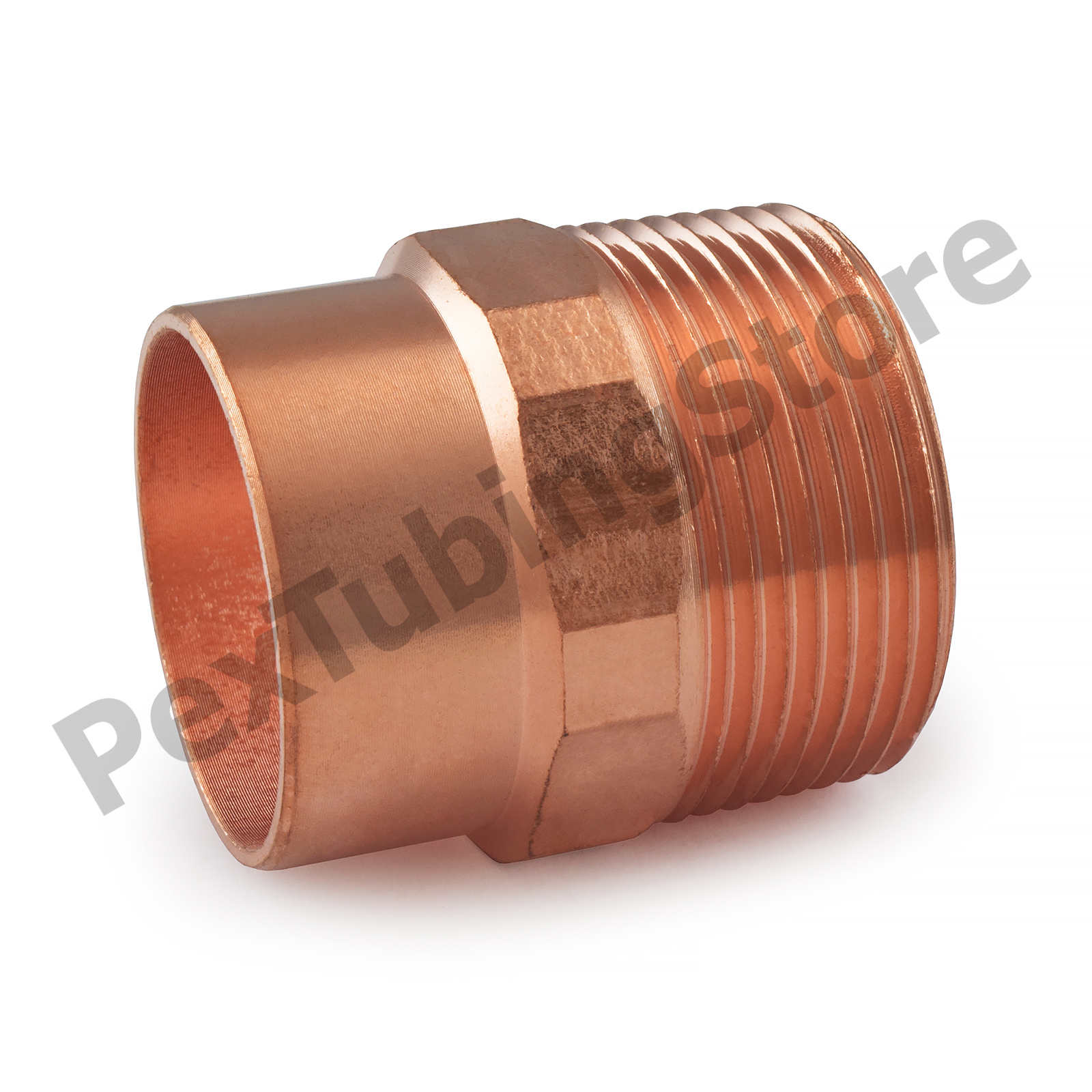 1-1/4" C x 1-1/4" Male NPT Threaded Copper Adapter