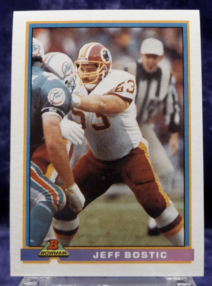 1991 Bowman #534 - Jeff Bostic - Washington Redskins - Near Mint
