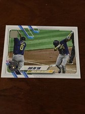 2021 Topps Series 1 Base #7 Dab on 'Em Milwaukee Brewers Combo Arcia B4826