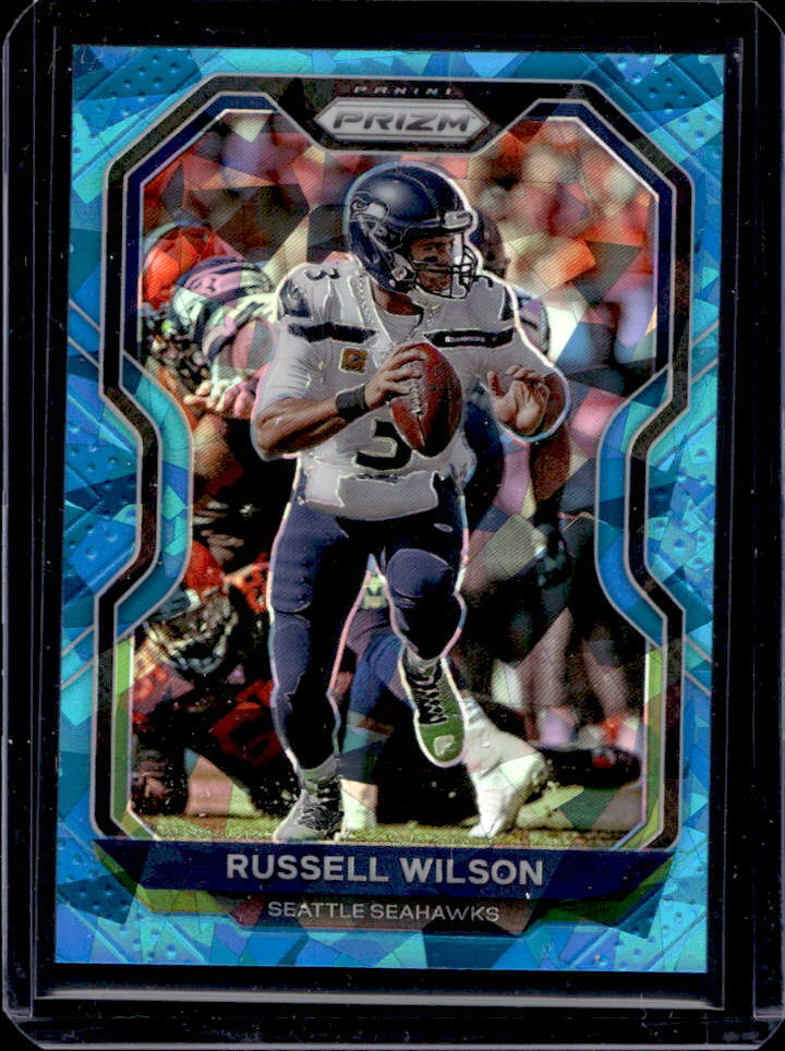 2020 Prizm Russell Wilson Blue Ice #5/99 #294 Seahawks
