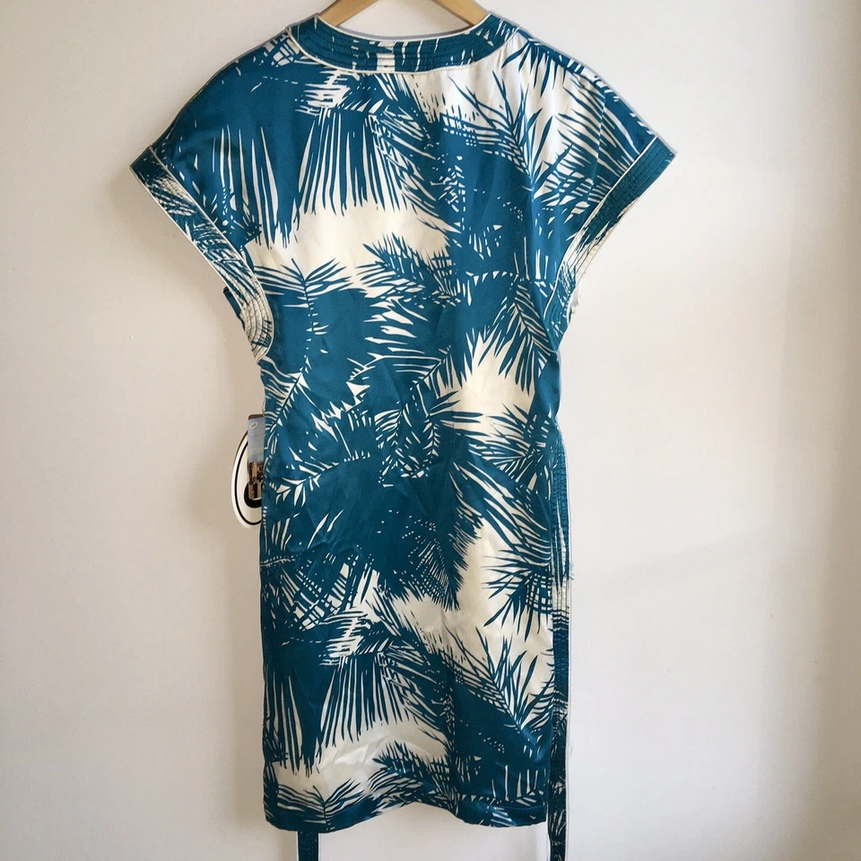 Vestido De Colección Proenza Schouler Para Mujer Talla S 100% Seda Manga Corta Floral Envolvente Y2K Foto 3 de 4