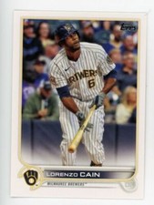 2022 Topps Series 2 #442 Lorenzo Cain - Milwaukee Brewers BASE BASEBALL CARD