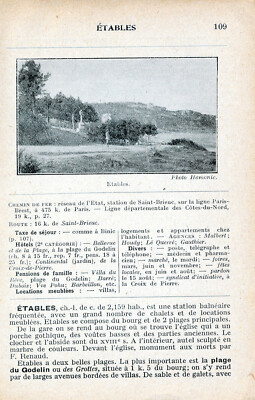 22 Stables-sur-Mer 1925 photo + guide (2 p.) beaches of Godelin and Mill 