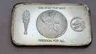 Vintage The Green Star Mint One Step For Man Freedom For All 1 Ounce Silver Bar