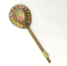 Michal Negrin Romantic hair pin clips hand made Crystals 46C Made in Israel