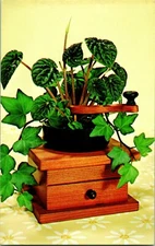 Vtg Advertising Postcard National Handcraft Institute Coffee Mill Planter UNP