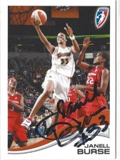Janell Burse Autographed 2007 WNBA Enterprises Basketball Card #11 Seattle Storm