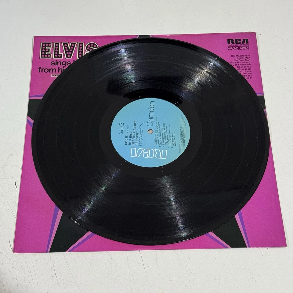 Elvis Sings Hits From His Movies Volume 1 Vinyl LP RCA Camden 1972 CAS2567 - Image 4 of 4