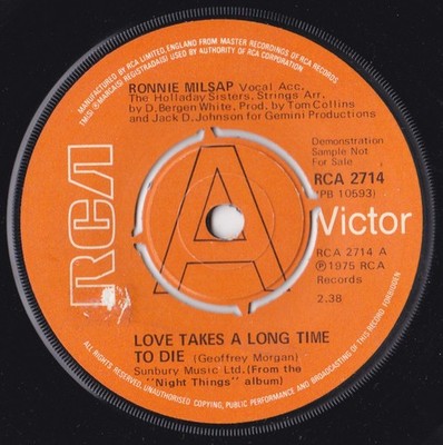 Ronnie Milsap - Love Takes A Long Time To Die (7'', Promo)