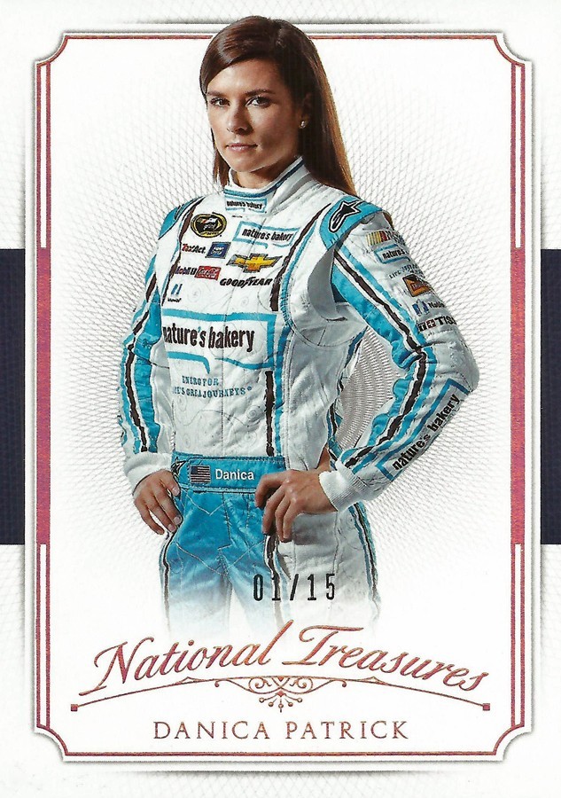 2016 Panini National Treasures Danica Patrick Holo Gold #5 01/15