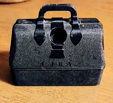 Vtg. Ciba Pharmaceutical Miniature Doctor's Bag Desktop Pencil Holder