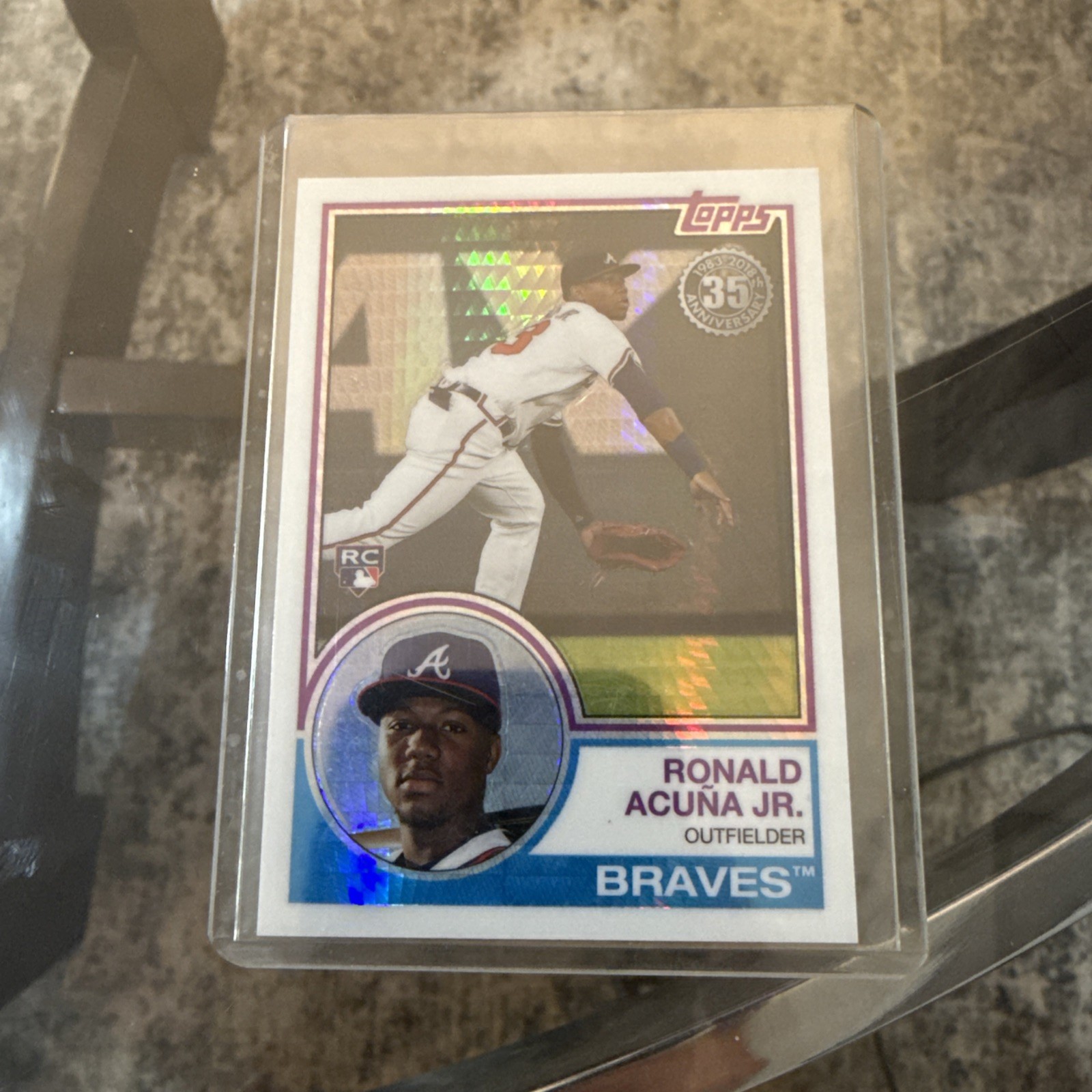 Ronald Acuna 2018 Rookie Topps Silver Pack Promo 1983 35th Anniversary #101
