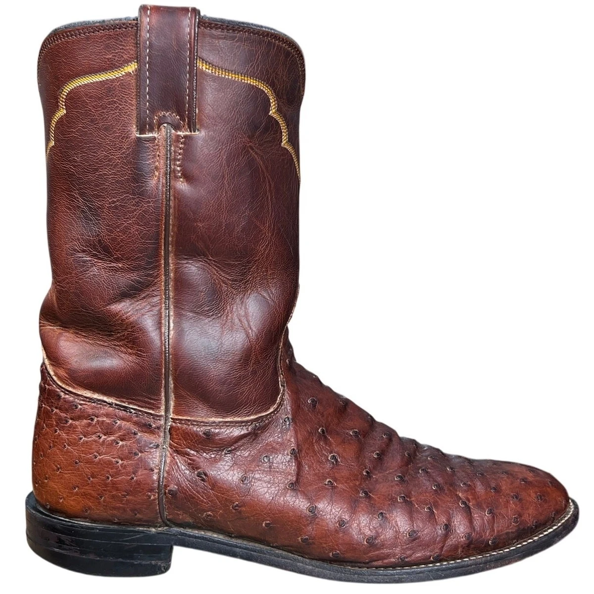 Bottes de cow-boy western Justin bicolores marron/gris