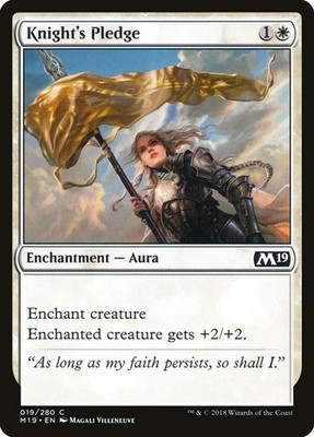 Knight's Pledge #19 > MTG > M19 > REGULAR > Lightly Playеd
