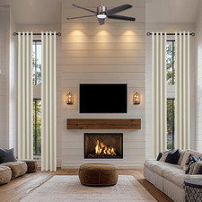 Extra Long Curtain 168 Inch, Room Darkening 14Ft Length Grommet Top Insulated 2