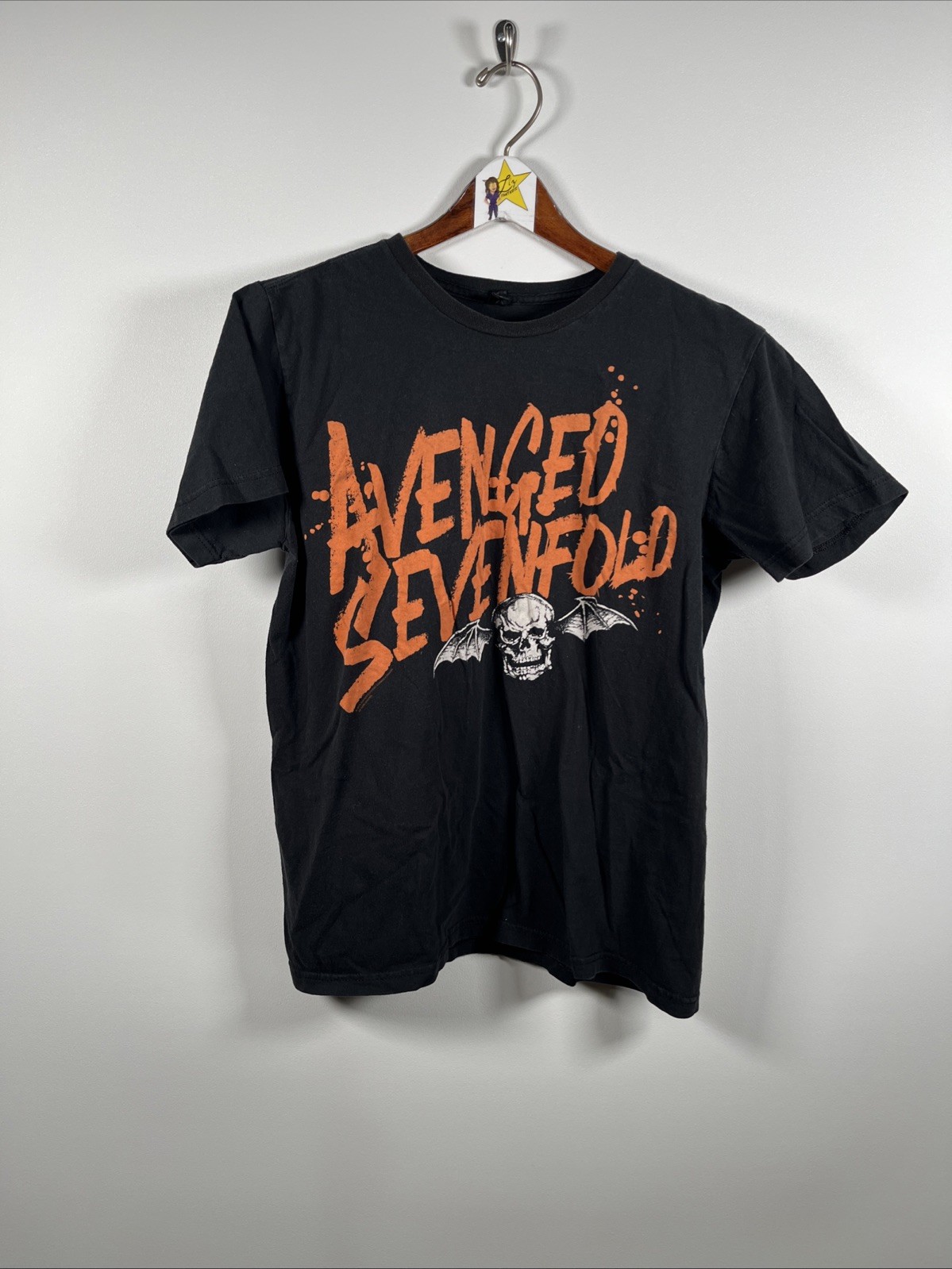Avenged Sevenfold Shirt Mens Medium Black Deathbat Graphic Band Rock Metal Tee