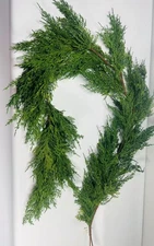 Real Touch Cedar Garland 5ft Lifelike Evergreen Christmas Greenery for Mantle St