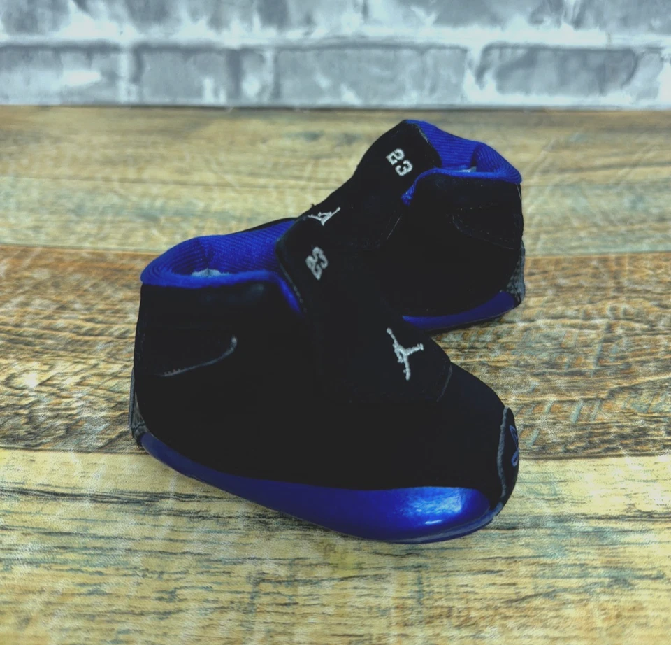 Nike Air Jordan 8 OG Negro Azul Real Botines Cuna TD 305887-041 Bebé Talla 0C Foto 2 de 4