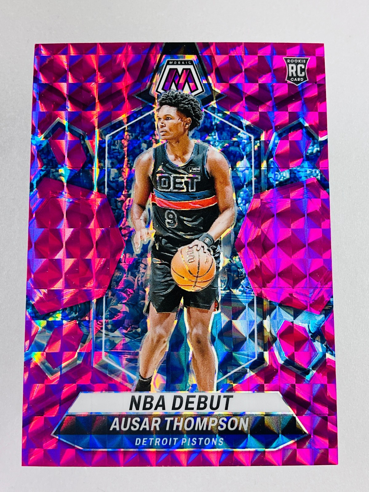 2023-24 Mosaic Ausar Thompson RC Pink Rookie NBA Debut #/149 Pistons