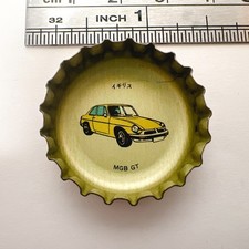 MGB GT Supercar Bottle Cap Crown Cap Coca Cola Vintage Japan Rare