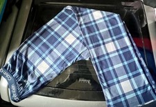 Calvin Klein Boys Plaid Pajama Pants Blue Light Blue White Elastic Waist