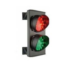 SEMAFORO ROSSO VERDE DOPPIA 2 LUCI A LED 230V LAMPADA PARCHEGGIO IMPIANTO