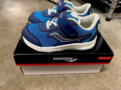 NEW SAUCONY TODDLER SHOES WIDE BLUE SZ 8W