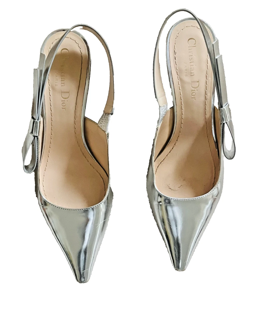 chinese dress ladies Silver Metallic Leather Pump EU 43/US 10.5 / Medium (B) main image 1