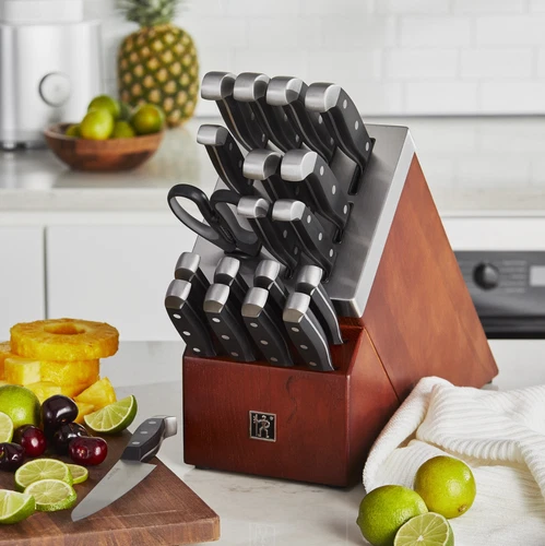 Statement 20-Piece Self-Sharpening Knife Block Set Open Box