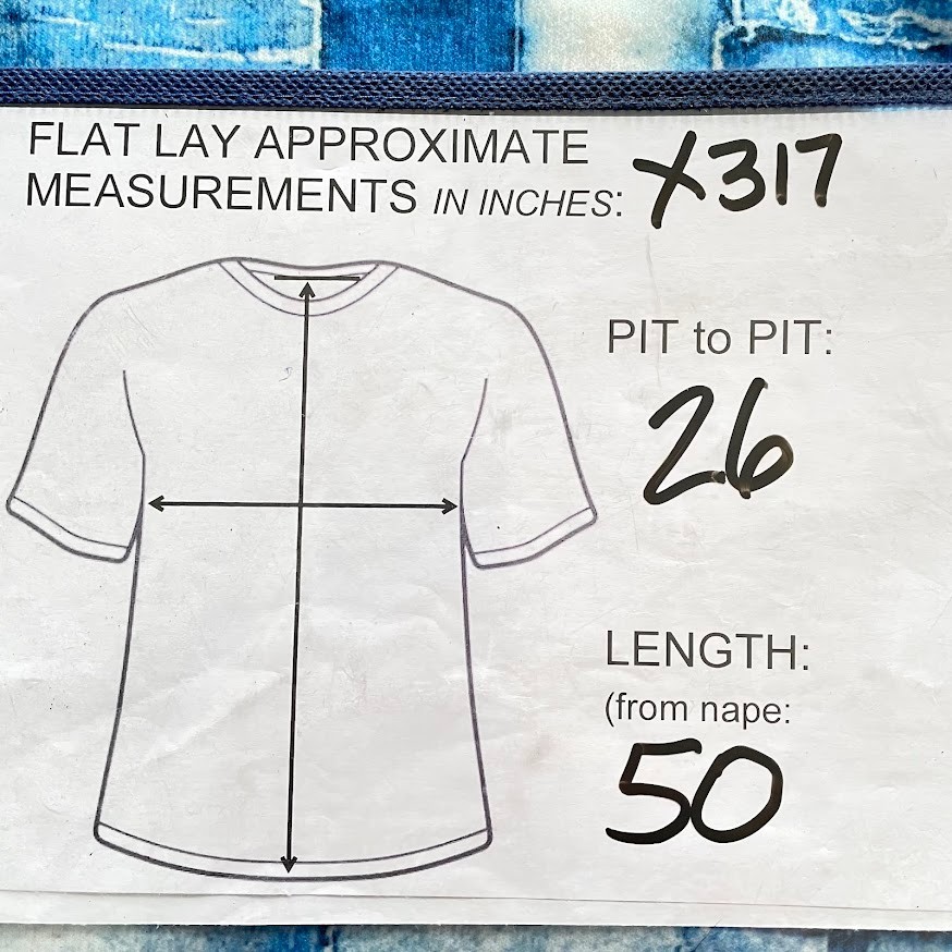 ChicMe Patchwork Pattern Duster Plus Size 4X Blue… - image 11