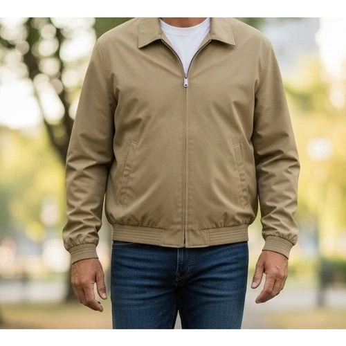 Chaps Ralph Lauren Men's Brown Lightweight Full-Zip Lined Jacket Medium - product listing photo