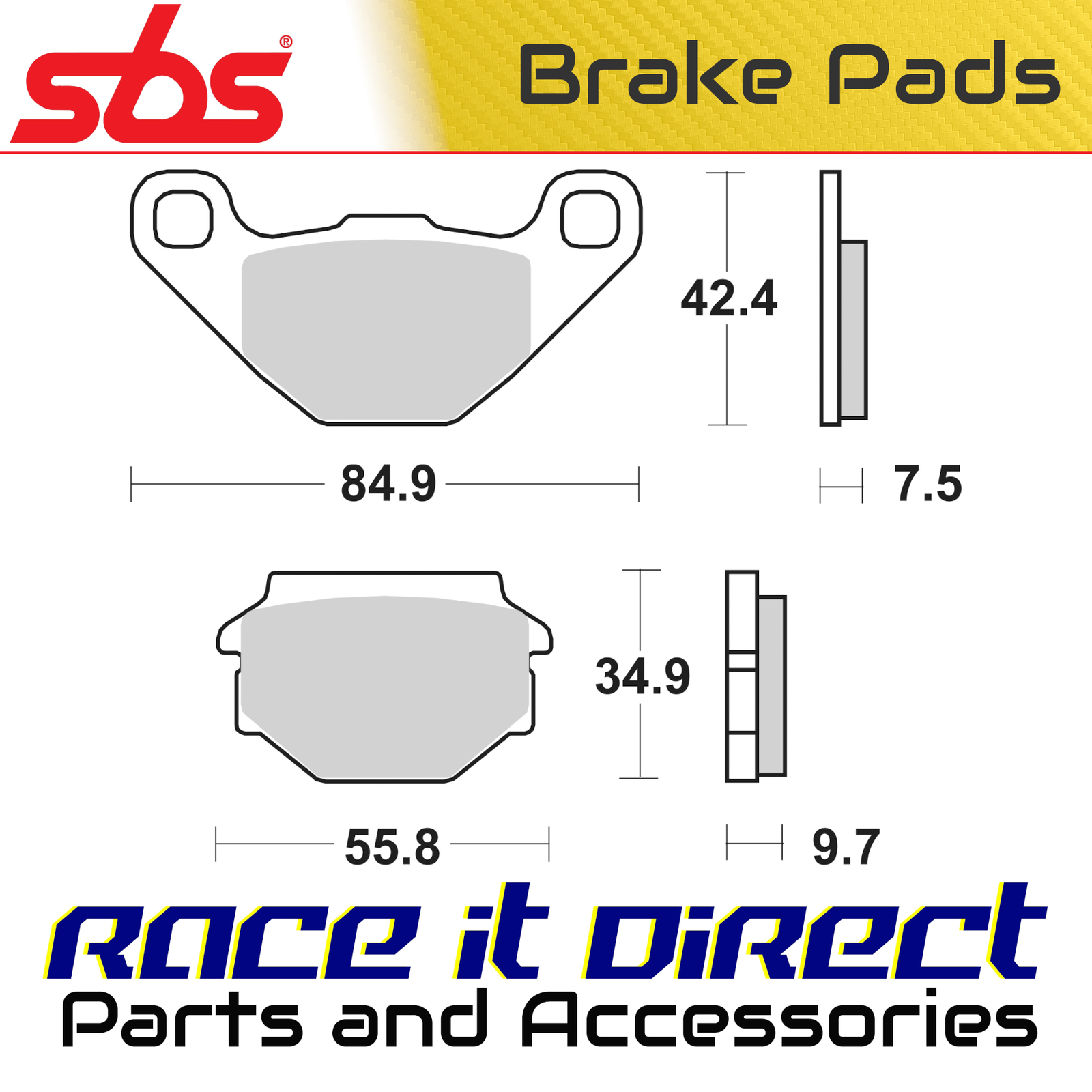 BAR Of Brake SBS p118-hf for Moto Spare Parts Accessories Pieces Refills - Image 2