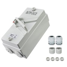 Antrader 1Pcs Enclosed Motor Disconnect Switch,63A 2Pole 220V Universal Disconne