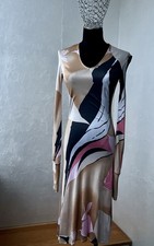 VERSUS VERSACE Floral Long Sleeve A-line Vintage Midi Dress Sz Cs 240