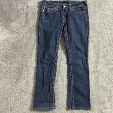 True Religion Jeans Womens 30 Billy Bootcut Dark Wash Blue Denim Flap Pockets