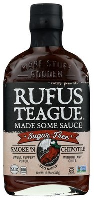 Sugar Free Smoke N Chipotle Bbq Sauce By Rufus Teague 12.25 Oz 13