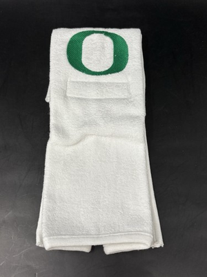 #ad Oregon Ducks White Football College Game Towel Football Cotton New $24.95