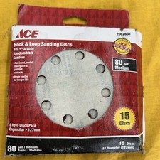 30pc Hook & Loop Sanding Discs 5" 8-Hole 80 Grit 0.33 per gallon