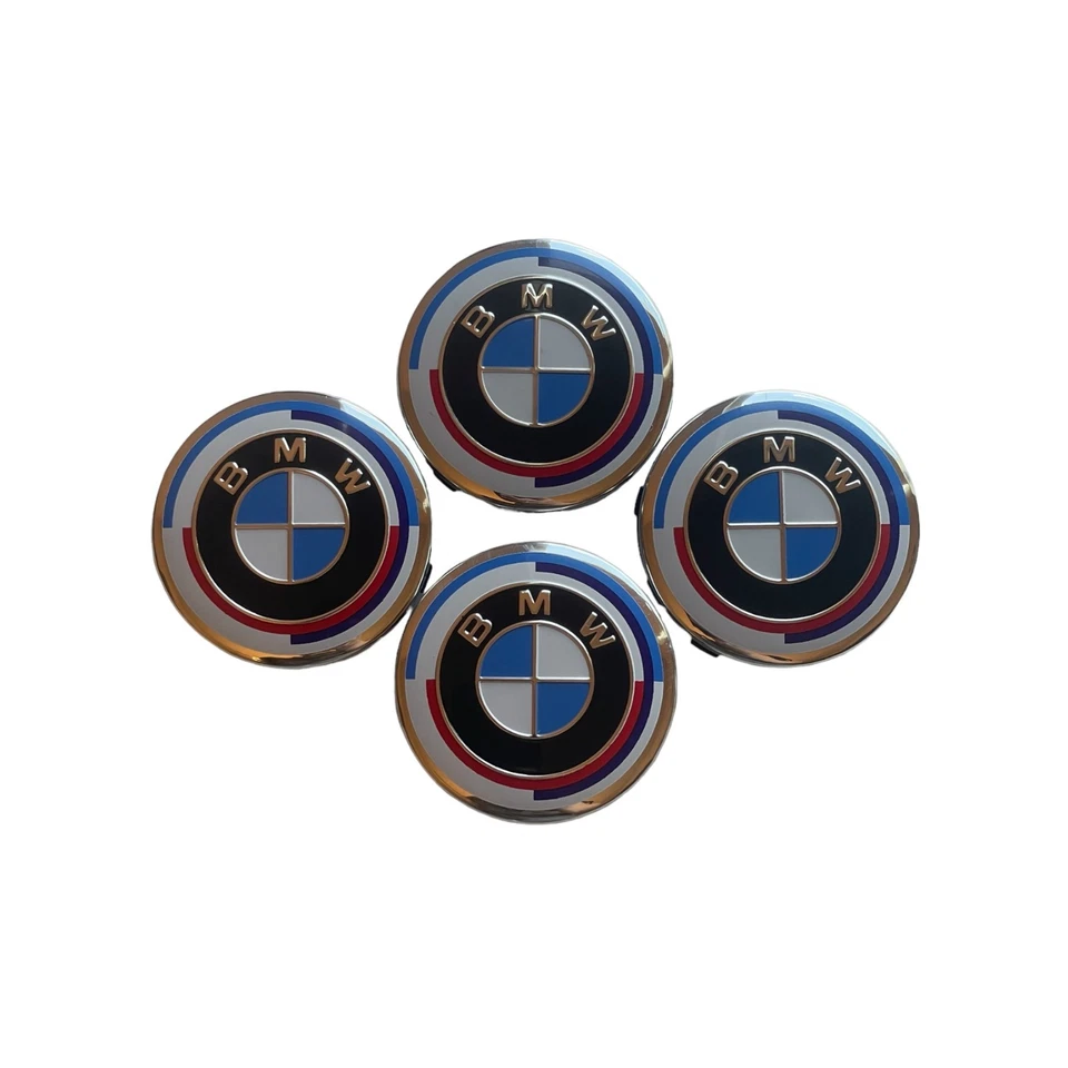 4pcs Wheel Center Emblem Caps for BMW 50th Anniversary Sport for 2018-2024 56mm - Image 2 of 4