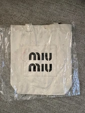 Miu Miu Limited Edtion White Tote Bag Made In Itlay New With Tag Sz M